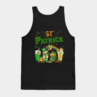 Tis the St Patrick's day drink coffee latte Tank Top